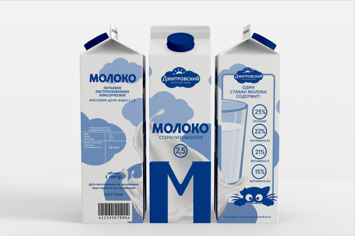 Дизайн упаковки молочной продукции