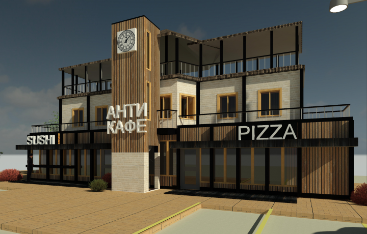 Фасад общественного здания 2