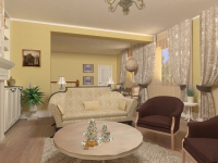 Гостиная в частном коттедже 1