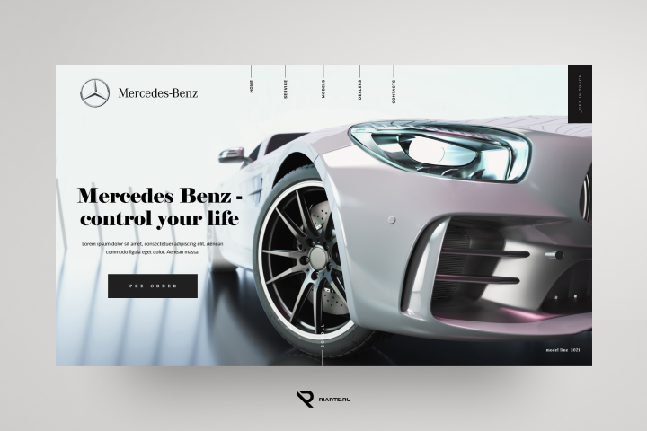 Сайт автосалона Mercedes