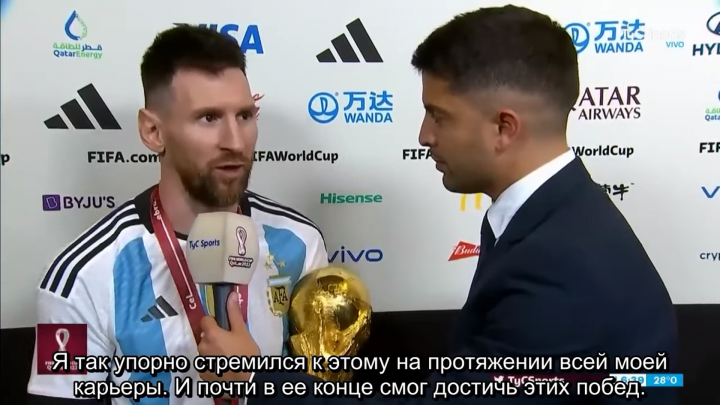 Перевод интервью с Месси после победы в ЧМ-2022