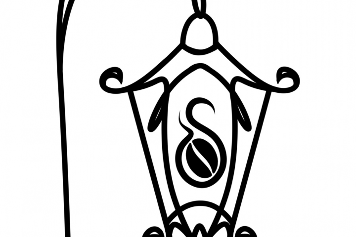 Логотип для социальных сетей кофейни "Под фонарём".