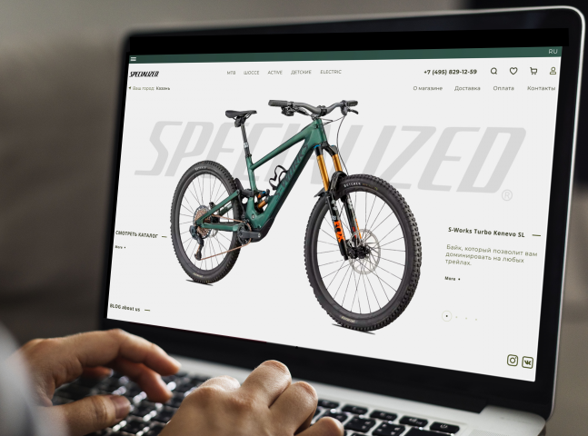 Landing page для магазина велосипедов