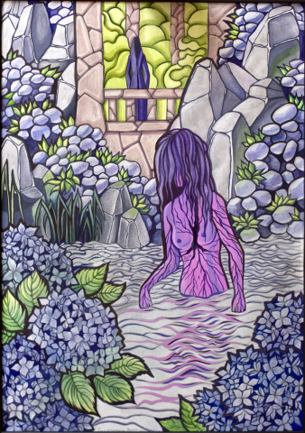 Авторская картина "Пруд"