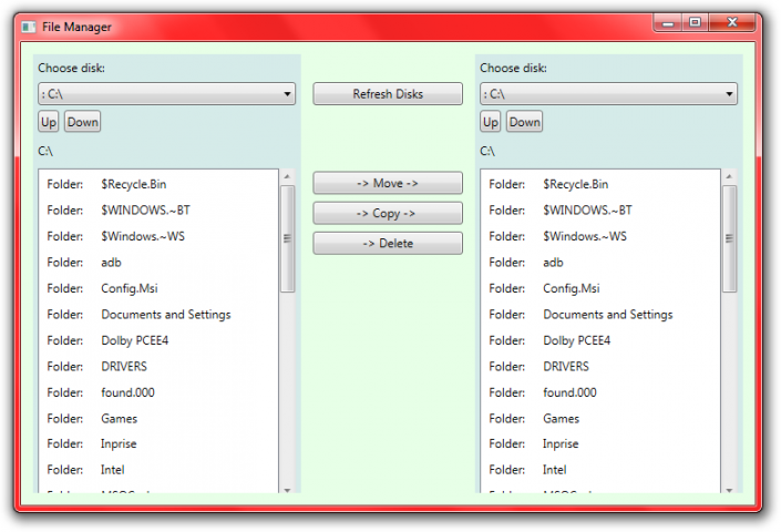 WPF Файловый менеджер