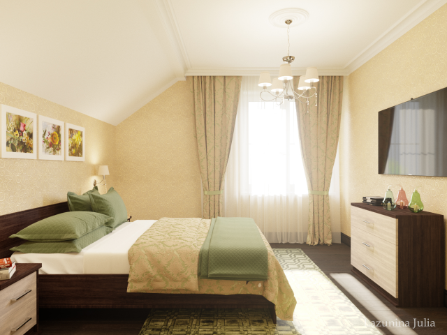 Проект бюджетной дачи. Спальня