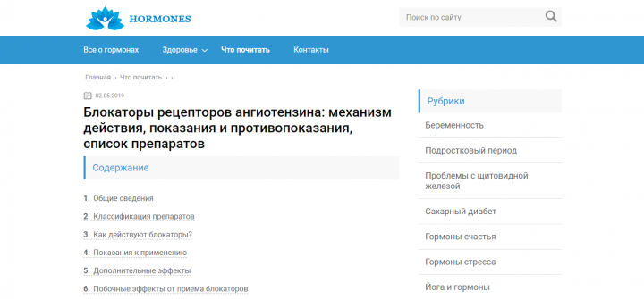 Блокаторы рецепторов ангиотензина: механизм