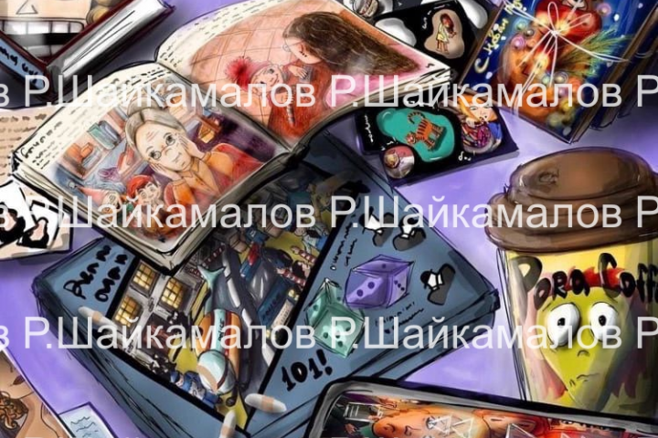 Иллюстрации, логотипы, открытки, меню для кафе, стикеры, этикетк