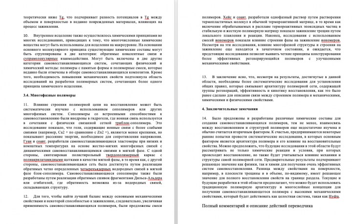 Дипломная работа. Технический перевод. Сфера: химия