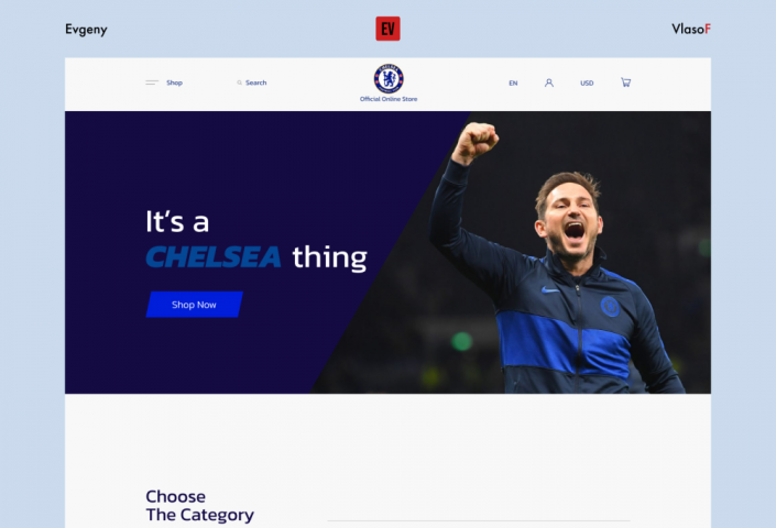 Редизайн официального интернет-магазина ФК "Челси"