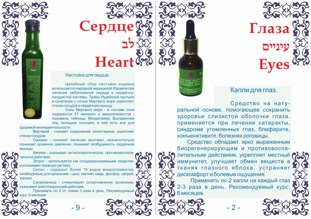 Каталог (книжка) вторая и девятая страницы