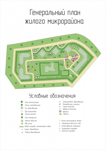 Генеральный план жилого микрорайона