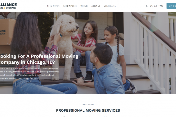Сайт для Moving компании