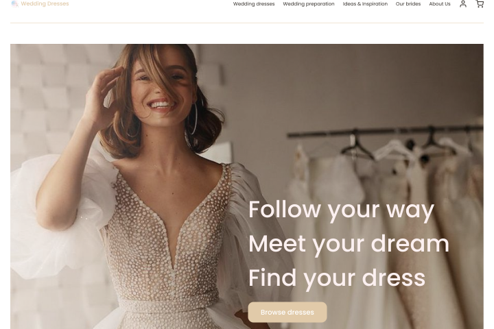 Wedding Dresses landing page