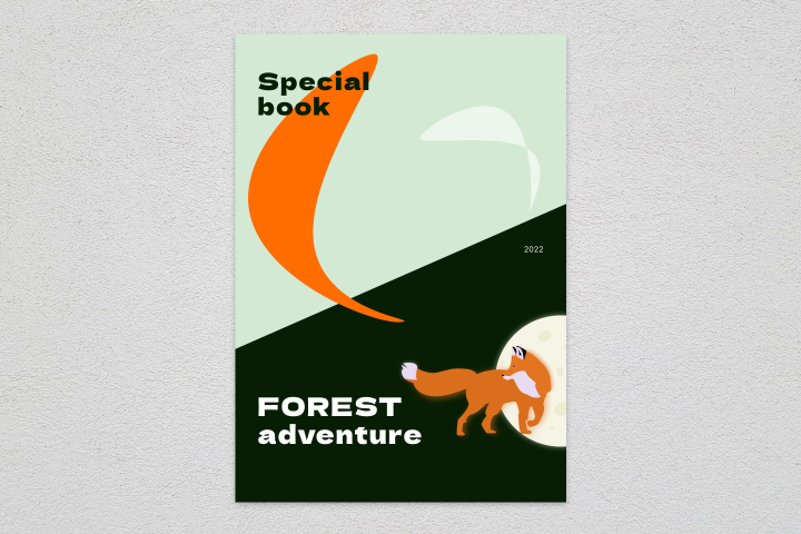 Poster collection cover book forest adventure