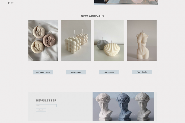 Дизайн онлайн-магазина свечей
