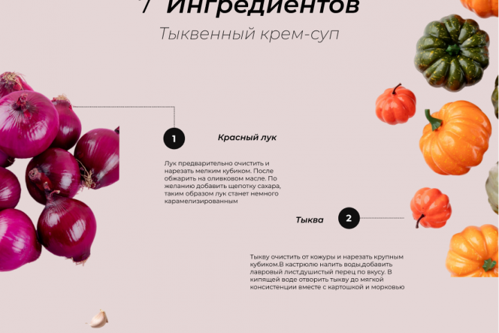 Создание информационного листа для кулинарного блога