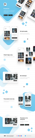 Landing Page Presetium app