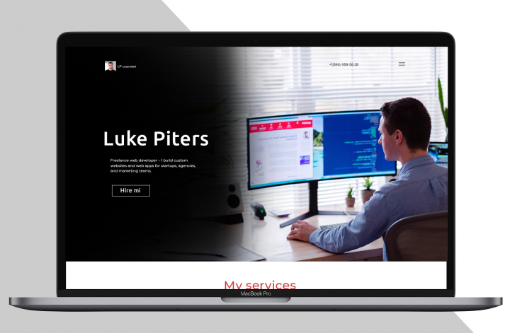 Лендинг для Люка Петерса