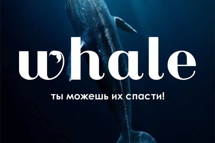 Логотип для службы охраны китов "While"