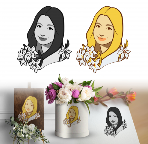 Логотип цветочного магазина