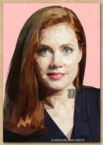 Портрет | Low Poly Portrait vector | Amy Lou Adams