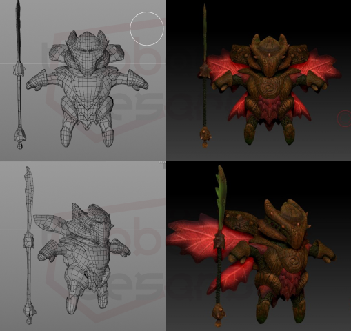 Разработка персонажа Zbrush, Cinema 4d