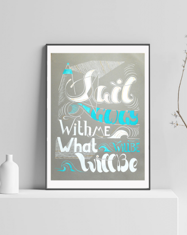 акварельный постер