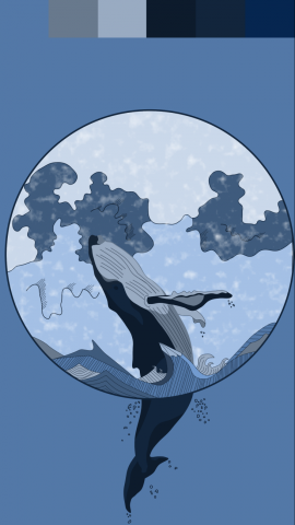 Монохромный постер