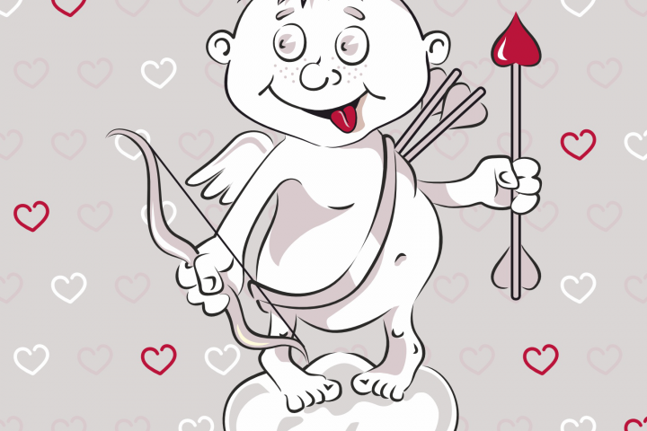 Амурчик со стрелой и луком