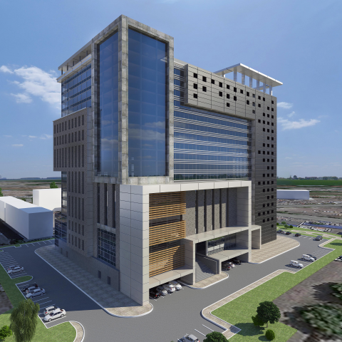 Эскиз многоэтажного здания