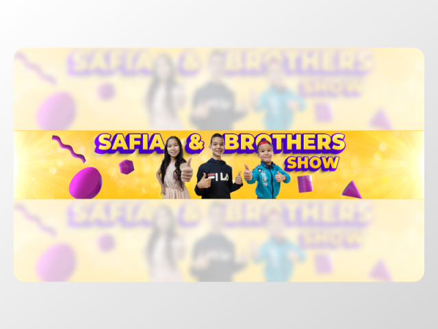 Шапка для ютуб канала "safia & brothers show"