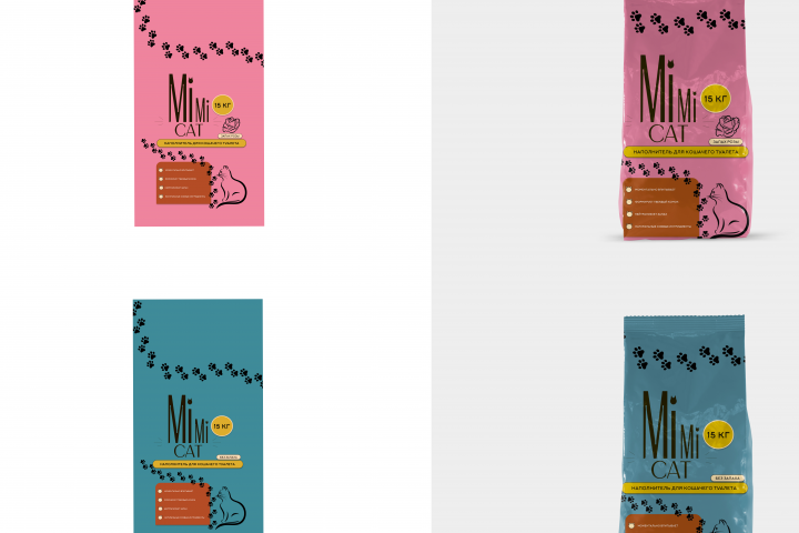 Упаковка кошачьего наполнителя