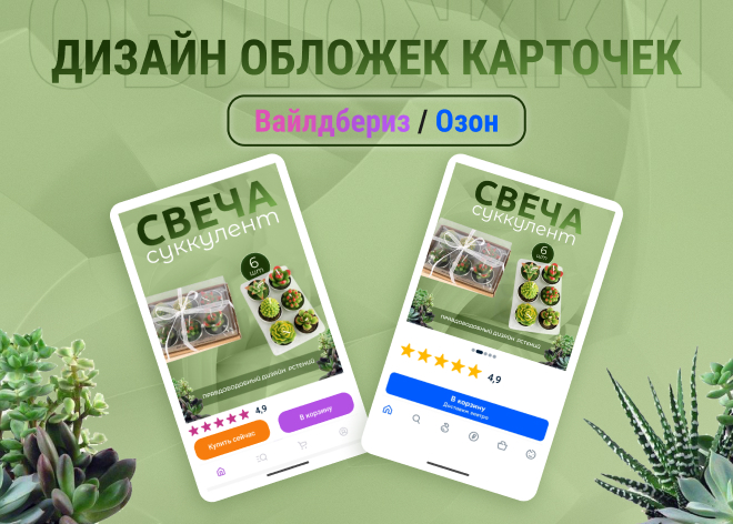 Дизайн обложки карточки для Вайлдбериз и Озон