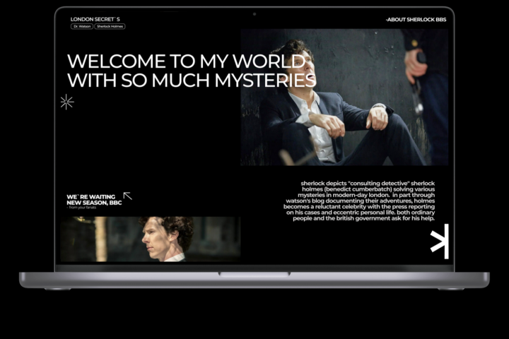 лэндинг по сериалу шерлок