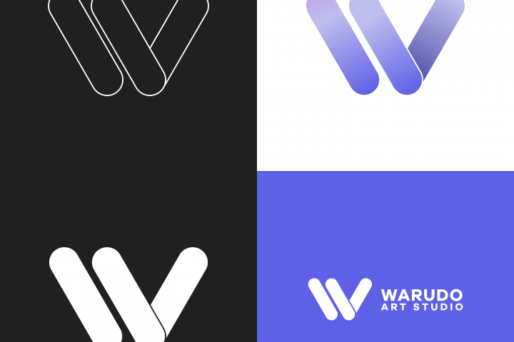 Логотип дизайн студии "Warudo"