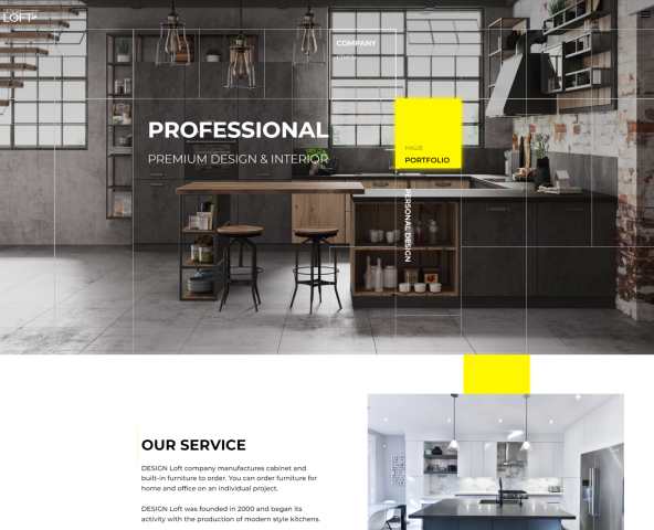 Сайт для дизайнерских кухонь. UI/UX 2021