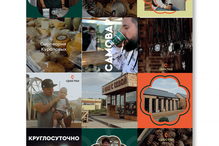 Раскладка ленты постов для тур. кластера Сростки