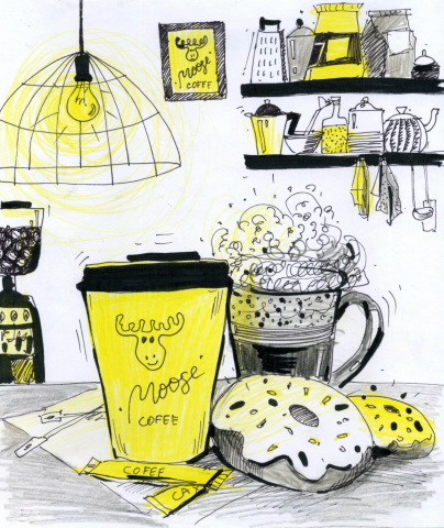 Иллюстрация для кофейни