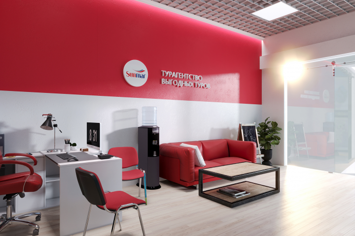 Визуализация офиса туркомпании