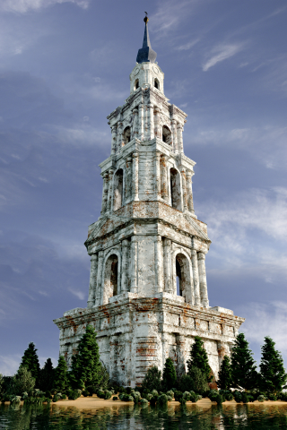 Текстурирование 3д модели церкви в Калязин