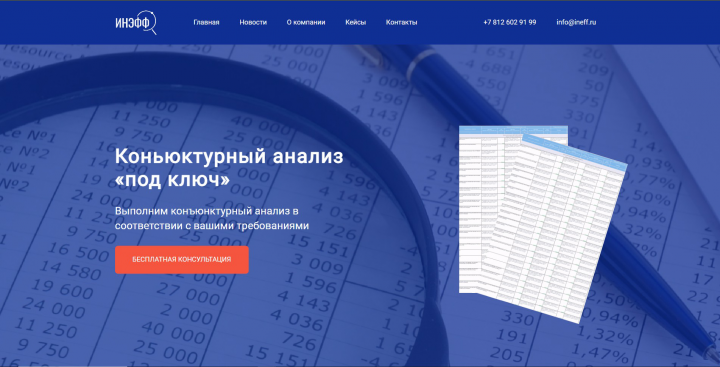 Сайт компании "Инэфф"