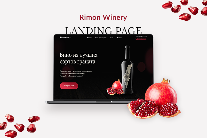Landing page для винных изделий