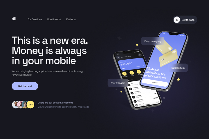 Finance app Landing