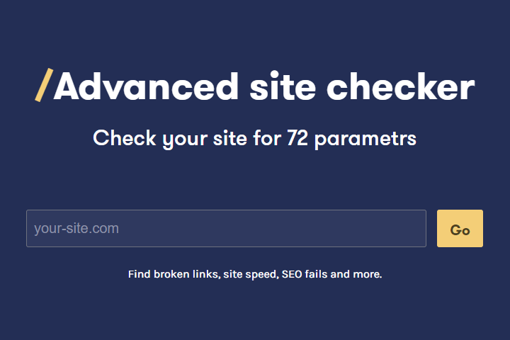Верстка для компании «Advanced site checker»