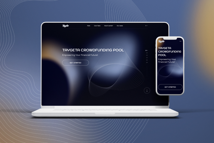 Landing Page для краутфайдинговой платформы Taygeta