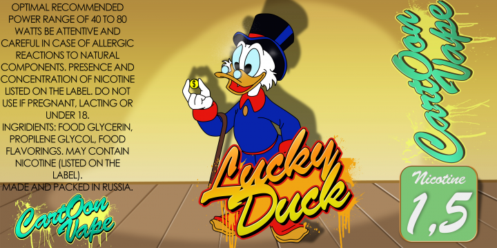 Дизайн жидкости для электронной сигареты "Lucky Duck"