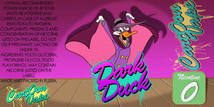 Дизайн жидкости для электронной сигареты "Dark Duck"