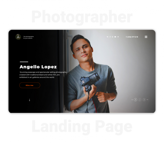 Сайт-визитка для фотографа