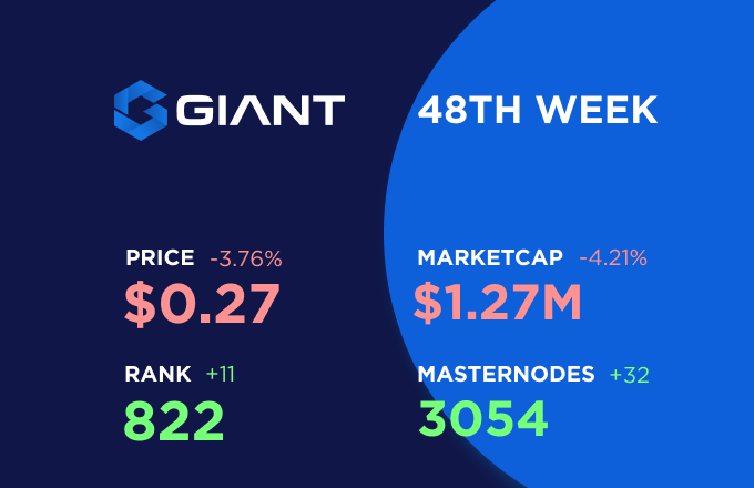 Баннер для блокчейн платформы Giant